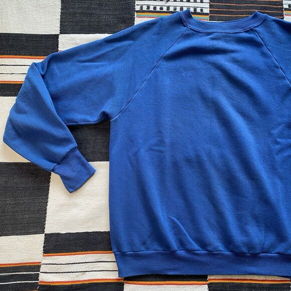 Vintage Sportswear Blue Crewneck Pullover Sweater. 50/50 Polycotton. Size Medium - Picture 4 of 13